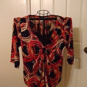 Ashley J Woman jacket with sleeveless insert. Size 1X.  NWOT.